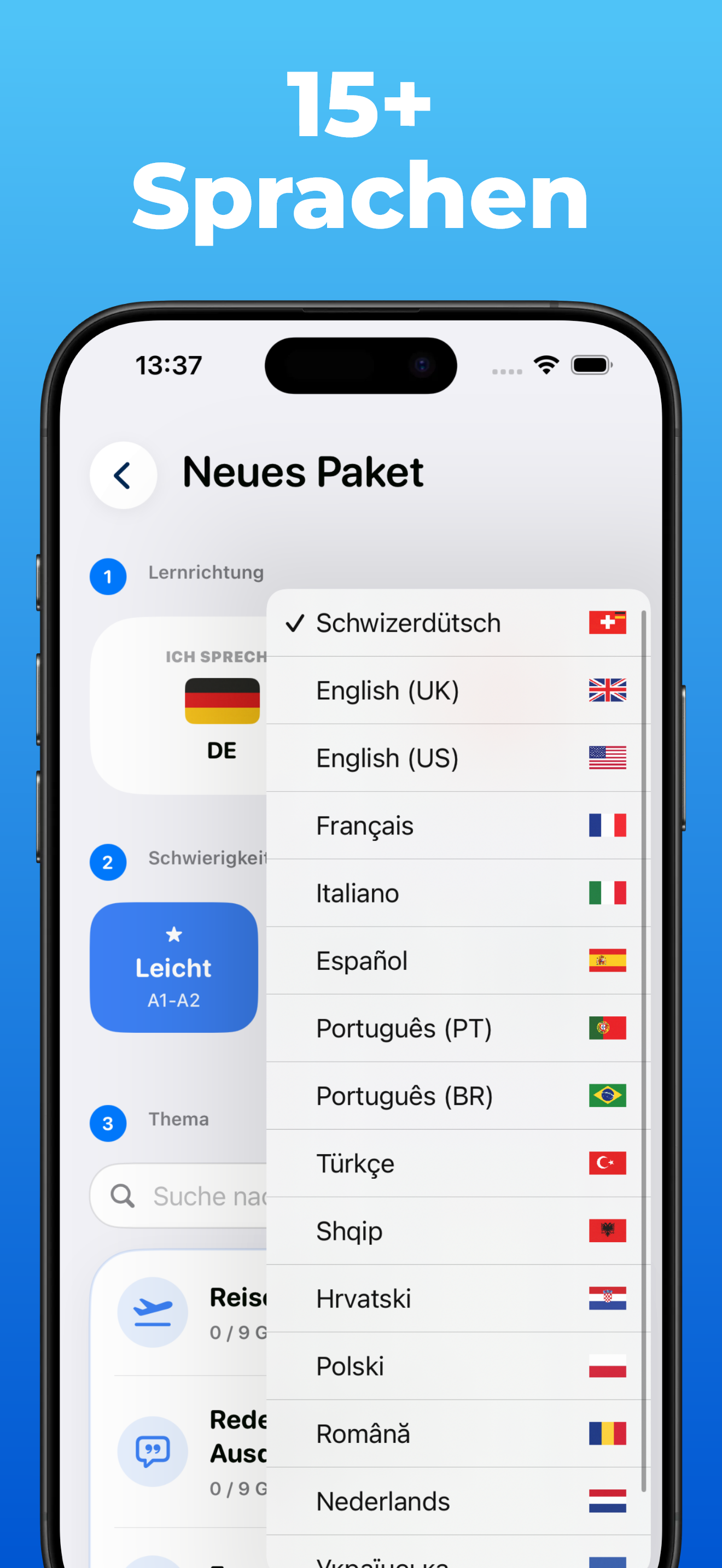 LanguageFast App – Daily Mini und Gamification