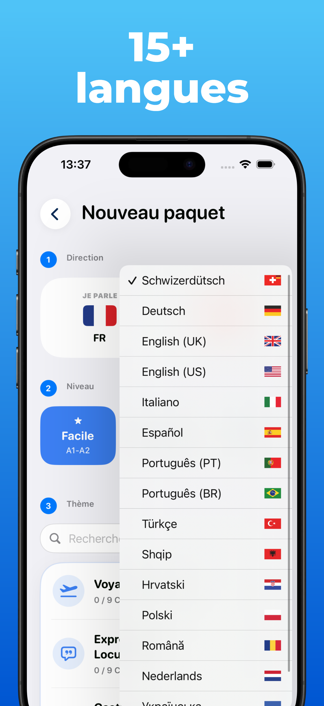 App LanguageFast – Daily Mini et gamification