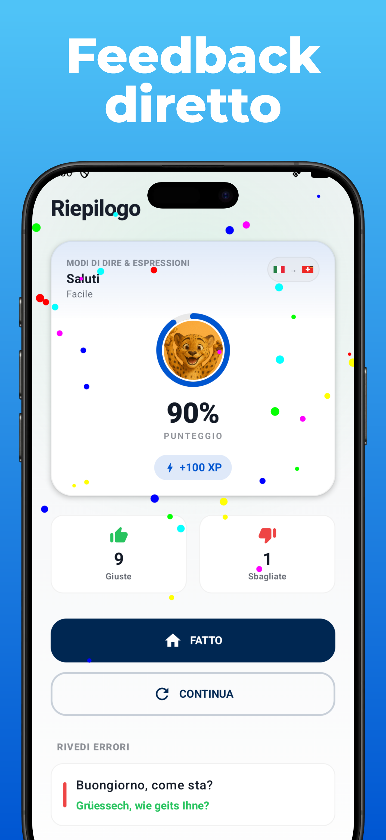 App LanguageFast – progressi e statistiche