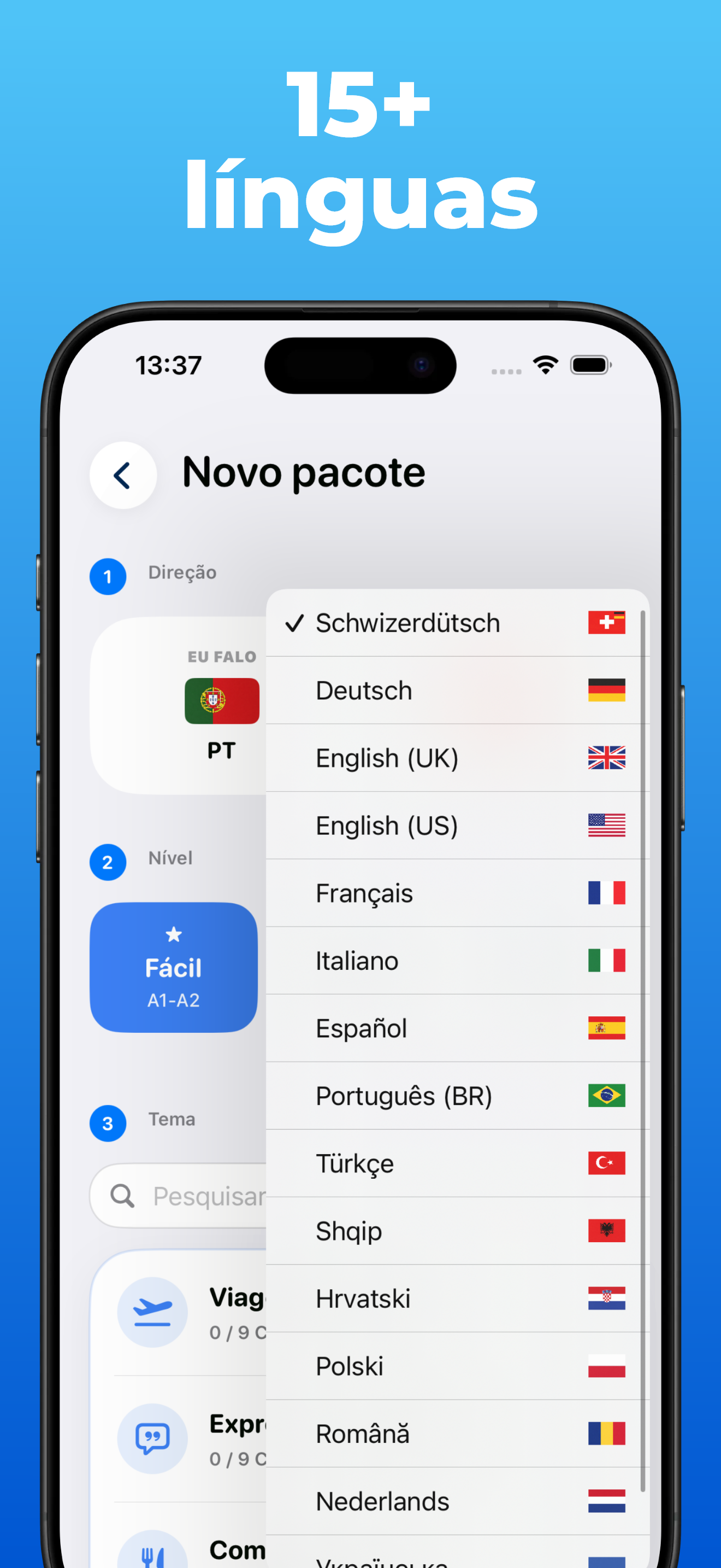 App LanguageFast – Daily Mini e gamificação